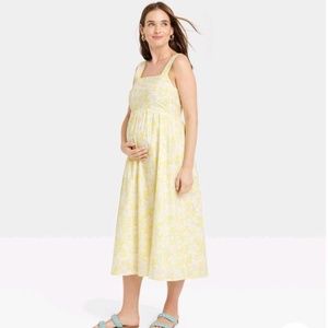 The Nines by HATCH™ Tank Maternity Dress Yellow Floral (Target)